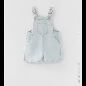 Zara Girls Frayed Overalls